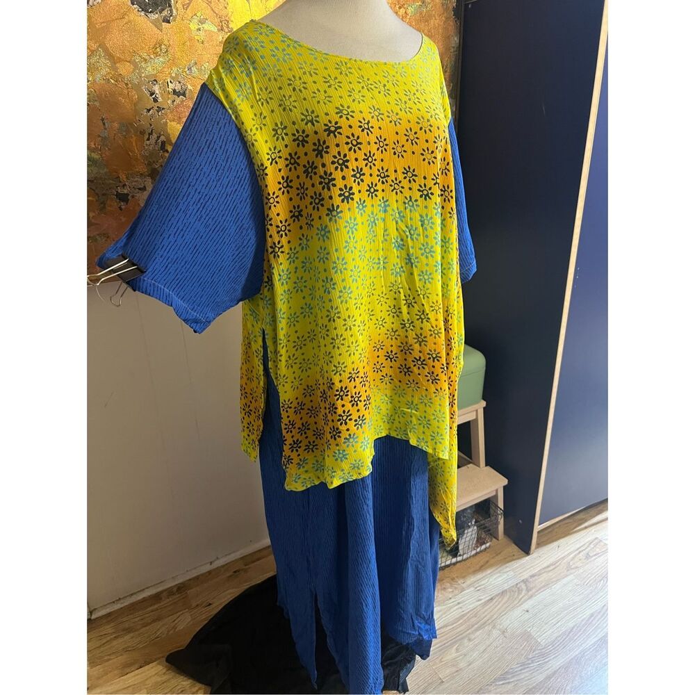 We Be Bop Vintage Layered Lagenlook MIDI Dress Size 4X - Picture 2 of 8